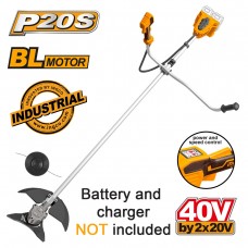 INGCO Θαμνοκοπτικό Μηχάνημα Μπαταρίας 2x20V Li-Ion SOLO CSTLI20018